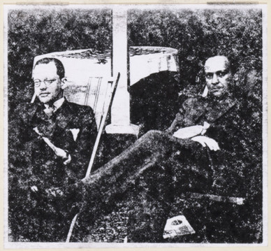 Menno ter Braak en E. du Perron (r), collectie: Letterkundig Museum.